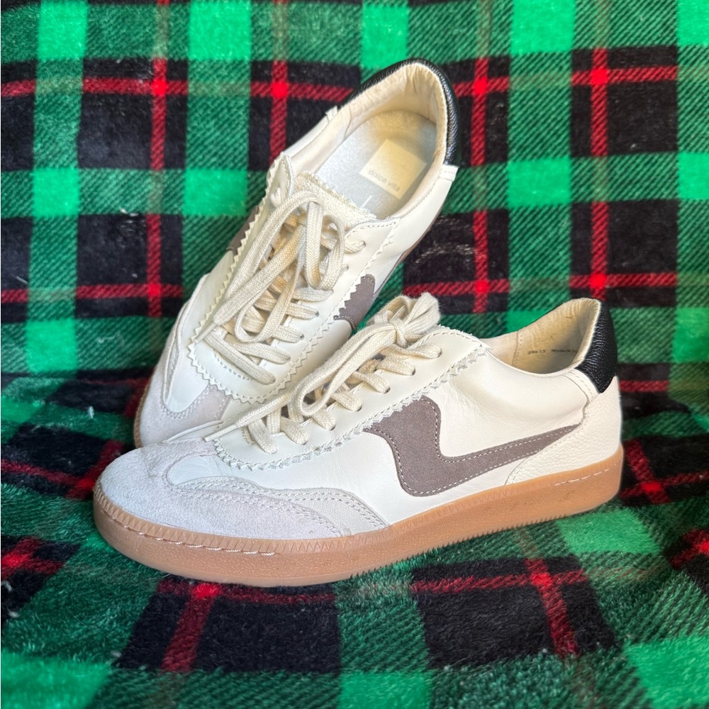 Dolce Vita Notice White and Black Sneakers